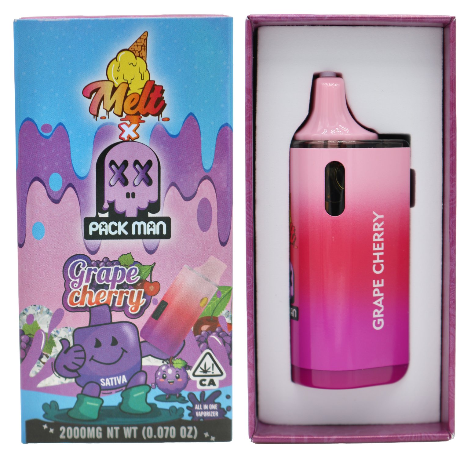 Melt x Packman Grape Cherry Disposable Vape - 2000mg