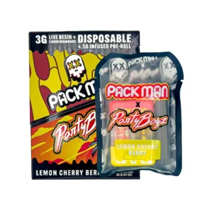Lemon Cherry Berry Packman X Partyboyz 3G Disposable Vape & Pre-Rolls