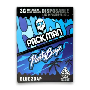 Blue Zoap Packman x Party Boyz 3g Disposable Vape