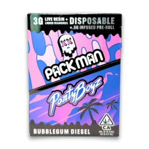 Bubblegum Diesel Packman x Party Boyz 3G Disposable & 0.5G Pre-Rolls