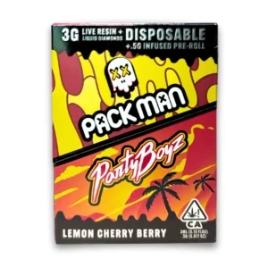 Lemon Cherry Berry Packman X Partyboyz 3G Disposable Vape & Pre-Rolls